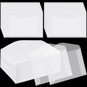 Geyee 100 Pcs Glassine Lottery Ticket Envelopes for Wedding Favor Mini Frosted Envelopes for Lotto Ticket Holders Stamp Collecting Supplies Seeds Coin Card, 4.25 x 2.5 Inches