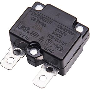 weelye 2Pcs 20A 125/250Vac 50Vdc Automatic Reset Relay Thermal Switch Circuit Breaker Current Overload Protector for Children Riding Electric Car Accessories