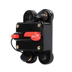 Circuit Breaker,Manual Reset Circuit Breaker Resettable Holder Car Boat Holder Inverter Waterproof 12?24V for Car Audio Stereo Switch and Solar Inverter System(60A)