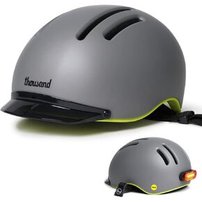 Thousand Chapter MIPS Adult Bike Helmet - LED Tail Light, Cycling & Bicycle Safety Certified, Lightweight & Low Profile, Men & Women, Lockable PopLock