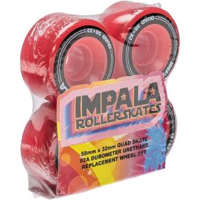 Impala Roller Skates 4 Pack Wheels - Red