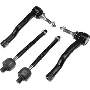 X AUTOHAUX 4pcs Front Inner Outer Tie Rod Links Suspension Steering Tie Rod End ES801109 ES801110 EV801122 for Ford for Lincoln