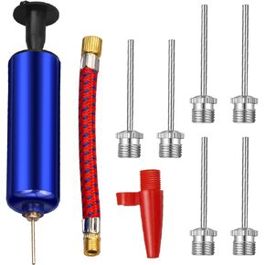 Ball Pump Portable Air Pump Basketball Pump Balloon Pump with 7 Needles,1 Nozzles and 1 Flexible Hose for Soccer Volleyball Water Polo Rugby Exercise Sports Ball Swim Inflatables