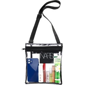 AMIR Clear Bag Stadium Approved Purse with Inner Pocket - Transparent Crossbody Bags for Women Concert Sports Events & Amusement Park