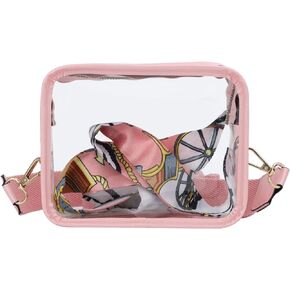 Oweisong Clear Bag for Stadium Events Women Stadium Approved Crossbody Bag Clear Purse Concert Sport Shoulder Handbag