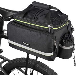 West Biking Bike Rear Pannier Bag Waterproof, 35L Large Capacity Multi-Function Bicycle Rack Rear Carrier Bag, Detachable Bike Tail Seat Trunk Bag Handbag Shoulder Strap Bike Storage Bag