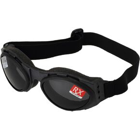 BA001 Bugeye Goggles, Black Frame/Smoked Lens