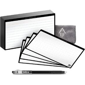 بطاقات Rocketbook Cloud - بطاقات ملاحظات صديقة للبيئة وقابلة لإعادة الاستخدام مع قلم Pilot FriXion ColorStick وقطعة قماش من الألياف الدقيقة متضمنة - مجموعة واحدة مكونة من 40 (3 × 5 بوصات) وحامل قلم/قلم رصاص (محطة القلم) in Kuwait