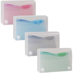 حافظة بطاقات فهرسة مقاس 3 × 5 بوصات من Filexec Products Wave، عبوة من 4 قطع (50484-2028)