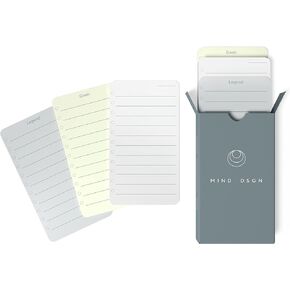 Undated Daily Planner To Do List Notepads and Walnut Stand - 120 Checklist Cards, 10 Goal Cards - Perfect Note Pads for Work Desk or School - ADHD Office Accessories - Productivity Task Analog