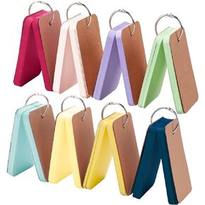Colored Index Cards With Ring, 400Pcs Study Card Colored Note Card - 2.2"x3.5" Bookmark Card Hole-punched, Word Vocabulary Card, Playing Cards, DIY Greeting Card on Binder Ring