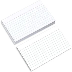 Home Advantage Ruled White Index Cards, File Lined Note Cards (5x7)
