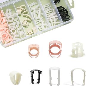 70PCS Fuel Line Clips, Fuel Line Retaining Clip, 7 Size Nylon Fuel Line Repair Kit Replacement 3/8" & 5/16" Fuel Line Clamp, Hose Clips Car Accessories Compatible with Ford GM Chrysler