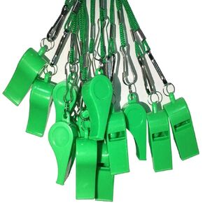 20 Pcs Plastic Loud Whistles with Lanyard for Referee Coaches Basketball Football Sports Training Game Event Lifeguard Survival Emergency Fun School Kids Tool Set Suppliers