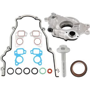 WATERWICH Compatible with M295HV High Volume Oil Pump Kit 4.8L 5.3L 6.0L Silverado Suburban Tahoe GMC Sierra with Gaskets and Balancer Bolt Replacement for 12696357 12586665