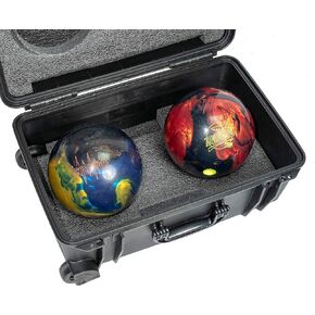 Case Club Heavy Duty Waterproof Bowling Ball Cases with Wheels and Extension Handle