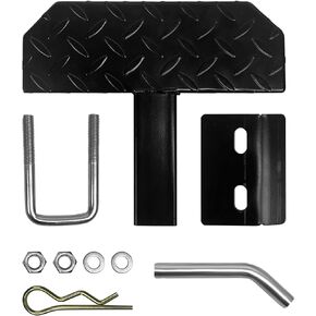 Universal Hitch Step Anti Slip Towing Bumper Guard Black Hitch Steps for Most Cars SUV Trucks Pickups with Pin Fits 2 Inch Receivers