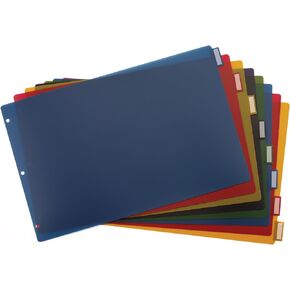 Cardinal 8 Tab Binder Dividers for 11 x 17 Inch Binders, Multi-Color (84803)