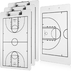 Jerify 3 Pcs Basketball Soccer Clipboard for Coaching Double Sided Soccer Basketball Dry Erase Board for Coaches 13.78 x 8.7 in Basketball Coaching Board Sports Whiteboard Marker Boards