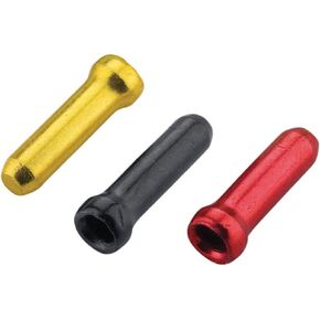 Jagwire - Bicycle Cable End Crimps | 1.8 mm| Multiple Color Combo Pack | 30 of Each Color Per Pack (90 Pieces Total) | Gold, Black, Red
