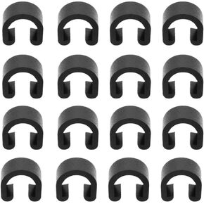 40pcs Plastic Bicycle C-Clips Clamps Housing Hose Guide Clamps Bicycles Brake Cable Derailleur Shifter Cable Fixed Clips Frame Buckle
