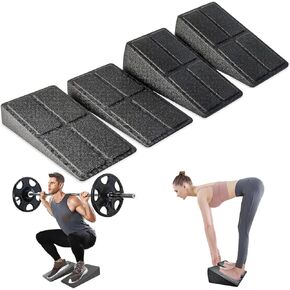 Calf Stretcher Slant Board - 4Pcs Incline Board for Calf Stretching, Adjustable Light EPP Squat Wedge Block for Foot, Achilles, Knee and Ankle Recovery Calf Stretching Exercise