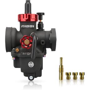 NIBBI Carburetor PE17mm, Fits 100cc 110cc Flange Motorcycle Engines, With Main Pilot jet, fits YAMAHA HONDA Apollo SSR CG GY6 ATV Pit Dirt bike Taotao