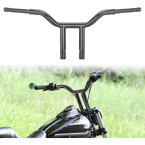 WSays Chrome 14'' Handlebar T-Bar 1-1/4'' Diameter Compatible with 1996-2024 Harley Dyna Softail Road King Sportster 883 1200 XL