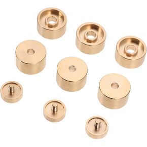 MILISTEN 1 Set Trumpet Piston Button Buckles Trumpets Finger Buttons Turquoise Inlay Connecting Rods Valve Caps Musical Trumpet Instrument Tools (Golden)