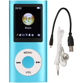 MP3 Player, Portable Lossless Sound Slim MP3 Music Player with Earphone, 1.8 Inch LCD Screen Digital Music Player, （Memory Card Not Included）(Black)