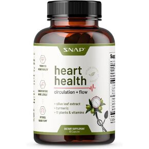Snap Supplements Heart Health Supplements and Blood Circulation Supplements, 90 Capsules
