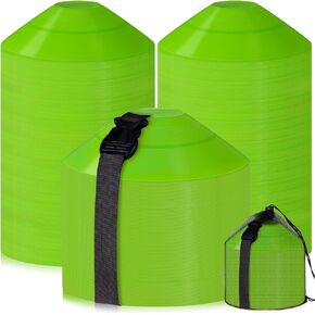 Sratte 200 Pcs Soccer Cones with Strap and Mesh Bag Agility Disc Cones Soccer Training Cones Disc Sports Cones for Drills Challenge Football Basketball Skating Kids Games Outdoor Indoor