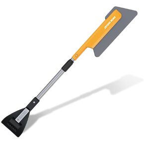 37" Stretchable EVA Car Snow Brush and Ice Scraper, Retractable Aluminum Tube Design, 0 Paint Damage,for Car Auto Truck SUV
