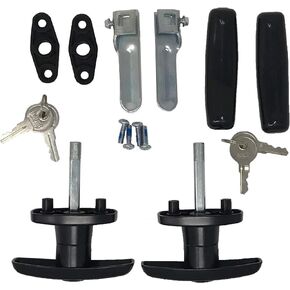 Bauer T-323T Package Matching T-Handles Lock Set | Shaft 2 Inch Total Length, 1/2" thread on end | Keyed K-127