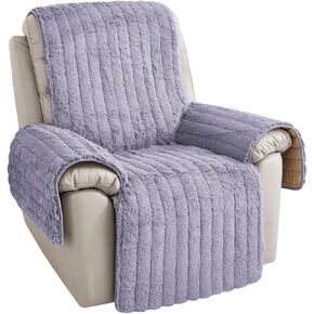RBSC Home Plush Recliner Slipcover 23 Inches Chair Covers Artificial Wool Lazy Boy Cover Quilted Cover for Recliner Chairs and Furniture Soft Warm