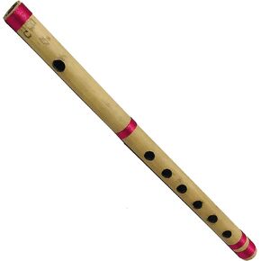 Bamboo Bansuri Flute C Key 7 Holes Fipple Woodwind Clarinet Bamboo Quena Flute Indian Musical Instrument Size- 13" inch