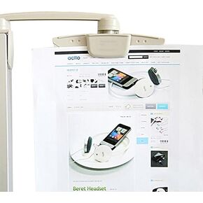1 PCS Document Holder Clip for Typing Reading Document Copy Folder,White
