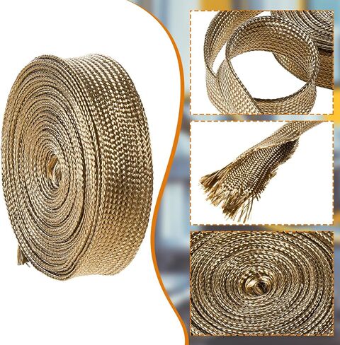 2 Pcs Spark Plug Wire Fuel Line Heat Shield 10ft x 1"ID 1112 Degrees Fahrenheit with 40 Pcs Cable Ties for Car Wire Loom Brake Cable in Saudi Arabia