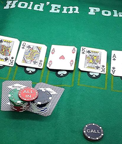Cyber-Deals 2-Sided All in/Call Texas Hold'em Poker مزدوج الجوانب، لمسة نهائية غير لامعة، زر رقاقة سيراميك in Saudi Arabia