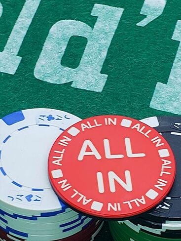 Cyber-Deals 2-Sided All in/Call Texas Hold'em Poker مزدوج الجوانب، لمسة نهائية غير لامعة، زر رقاقة سيراميك in Saudi Arabia