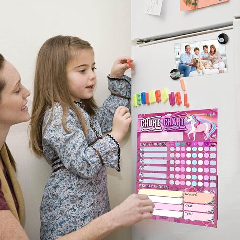 Lulet Magical Chore Chart for Kids, Chore Chart for Kids Sticks to Any Surface, Kids Chore Chart for Kids, Astronaut Chore Chart, Blue Chore Chart, Boy Chore Chart, Reward Chart for Kid,Marker in Saudi Arabia