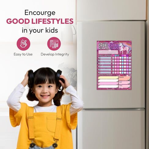 Lulet Magical Chore Chart for Kids, Chore Chart for Kids Sticks to Any Surface, Kids Chore Chart for Kids, Astronaut Chore Chart, Blue Chore Chart, Boy Chore Chart, Reward Chart for Kid,Marker in Saudi Arabia