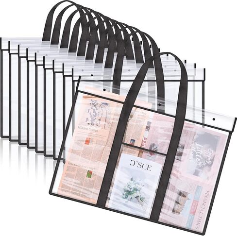 10 Pack Large PVC Poster Storage Bags Bulletin Board Storage Art Portfolio Organizer with Pocket for Classrooms Teachers, 31.5 x 25.2 Inches in Saudi Arabia