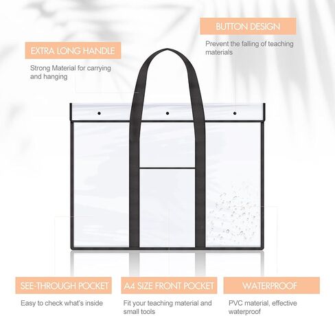 10 Pack Large PVC Poster Storage Bags Bulletin Board Storage Art Portfolio Organizer with Pocket for Classrooms Teachers, 31.5 x 25.2 Inches in Saudi Arabia