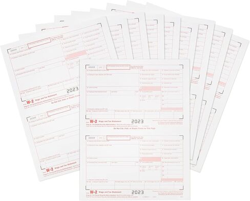 Blue Summit Supplies 50 W2 Forms, Copy A Only, 2023 Tax Forms for Reporting Employee Wages, Designed for QuickBooks and Accounting Software, 50 Forms (25 Sheets, 2 Forms Per Sheet) in Saudi Arabia