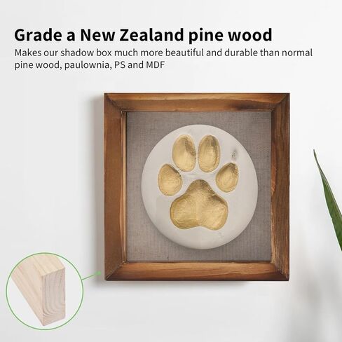 5x5 Small Shadow Box Frame Display Case, Grade A Natural Pine Wood HD Glass Front Soft Linen Back, Display Case Shadow Box for Wall and Tabletop-Carbonized Black in Kuwait