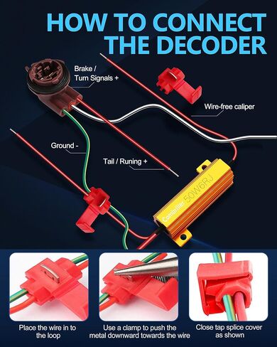 يوركيم 3157 لمبة LED العنبر تأتي مع مقاومات تحميل لحل مشكلة الفلاش المفرط أو رمز الخطأ، 3156 لمبة ليد العنبر 3457 4157 استبدال لمبة LED لأضواء وميض إشارة الانعطاف، حزمة من 2 in Kuwait