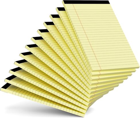 Small Notepad 5 x 8 Legal Pads 5 x 8 inches 30 Sheets per Pad, 6 Packs of Bright White Paper Note Pads, College Ruled Writing Pads with Hard Backboard - 20lb Paper in Saudi Arabia