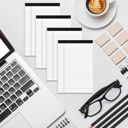 Small Notepad 5 x 8 Legal Pads 5 x 8 inches 30 Sheets per Pad, 6 Packs of Bright White Paper Note Pads, College Ruled Writing Pads with Hard Backboard - 20lb Paper in Saudi Arabia