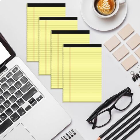 Small Notepad 5 x 8 Legal Pads 5 x 8 inches 30 Sheets per Pad, 6 Packs of Bright White Paper Note Pads, College Ruled Writing Pads with Hard Backboard - 20lb Paper in Saudi Arabia